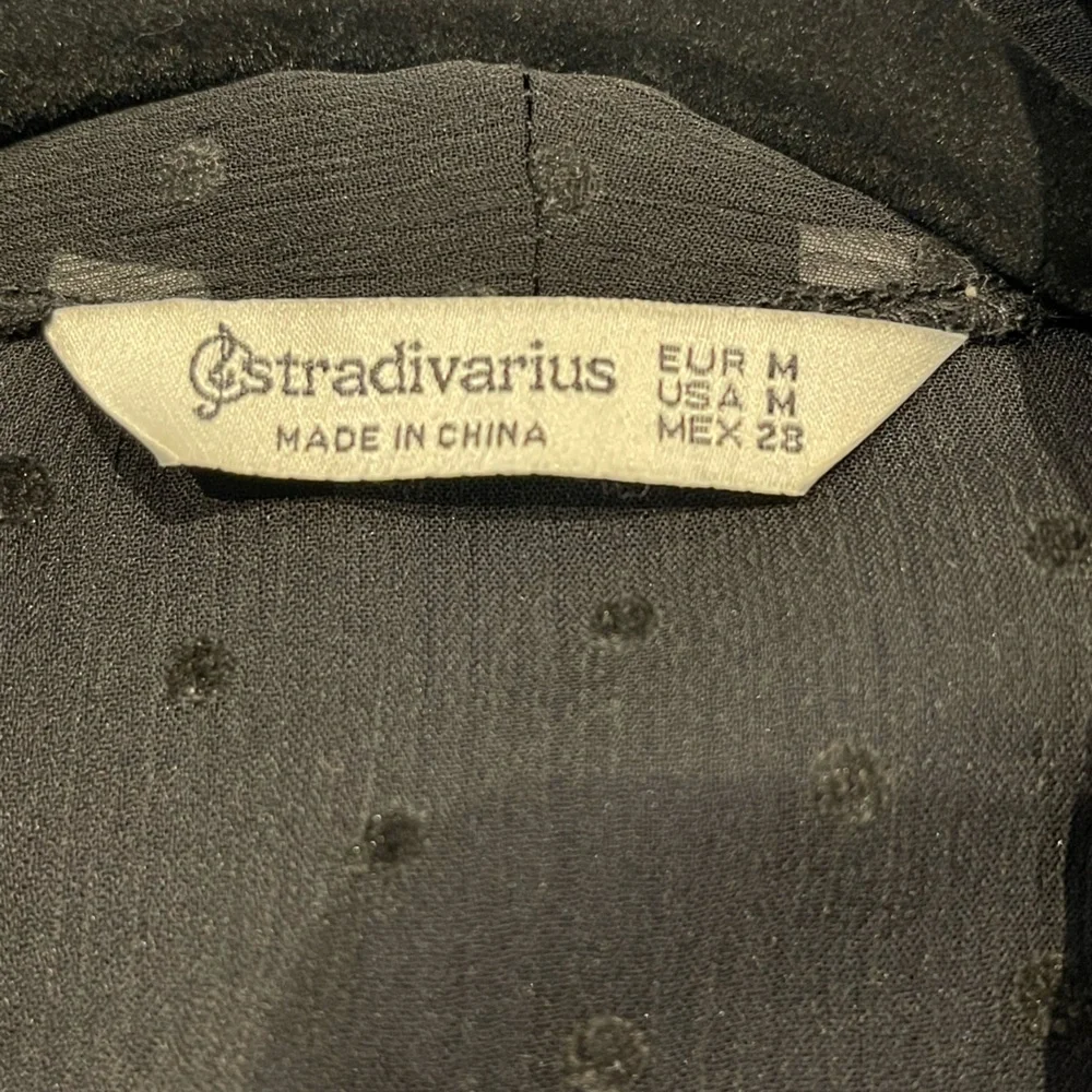 Stradivarius Sheer Black Polka Dot Bodysuit - Picture 4 of 8